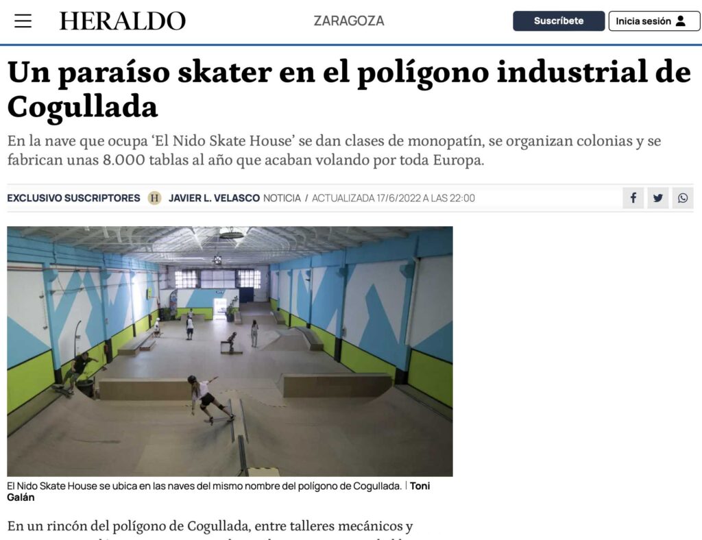el nido skate house heraldo de aragon