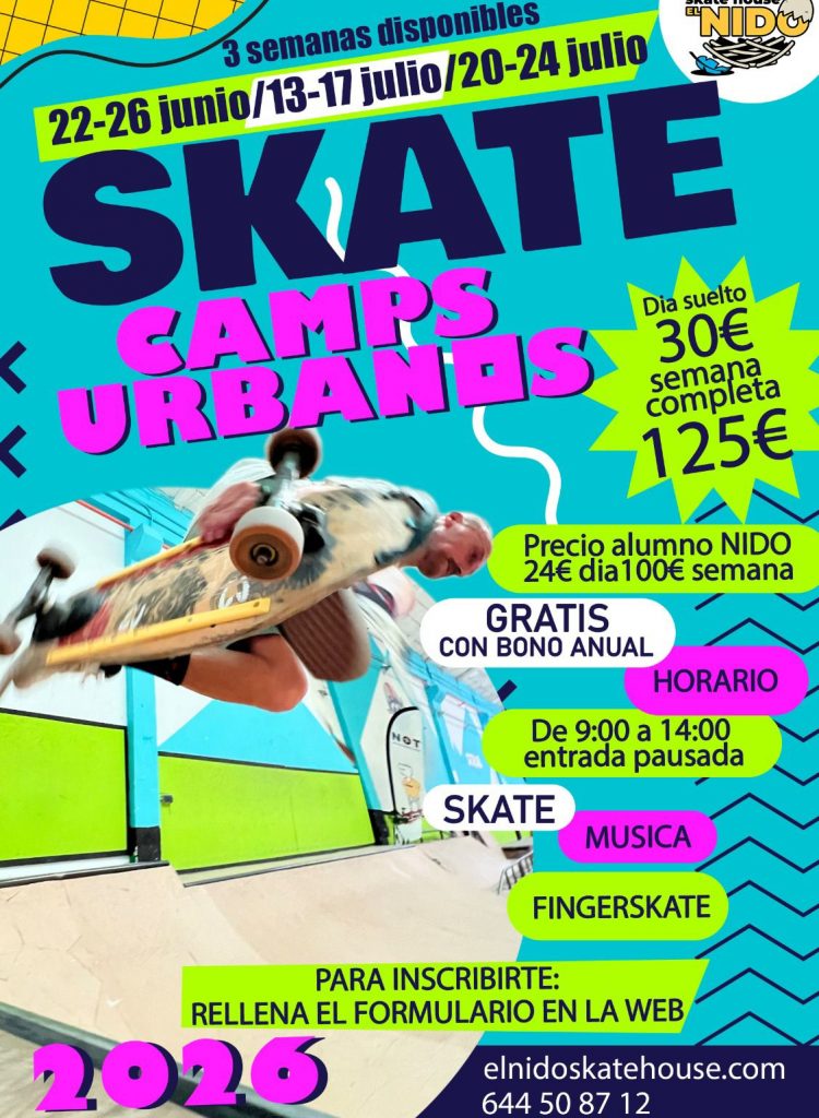 skate camp urbano nido 2026